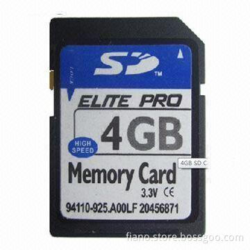 High-speed 4GB SD Secure Digital Memory Card, 100% New, Low-power Consumption